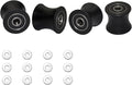 Total Gym Replacement Set of 4 Wheels/Rollers Compatible with Models DLX, DLX II, DLX III, Adv DLX, Pilates, Pilates Pro 2500, 3000, 4000，570, 2000 （Black）