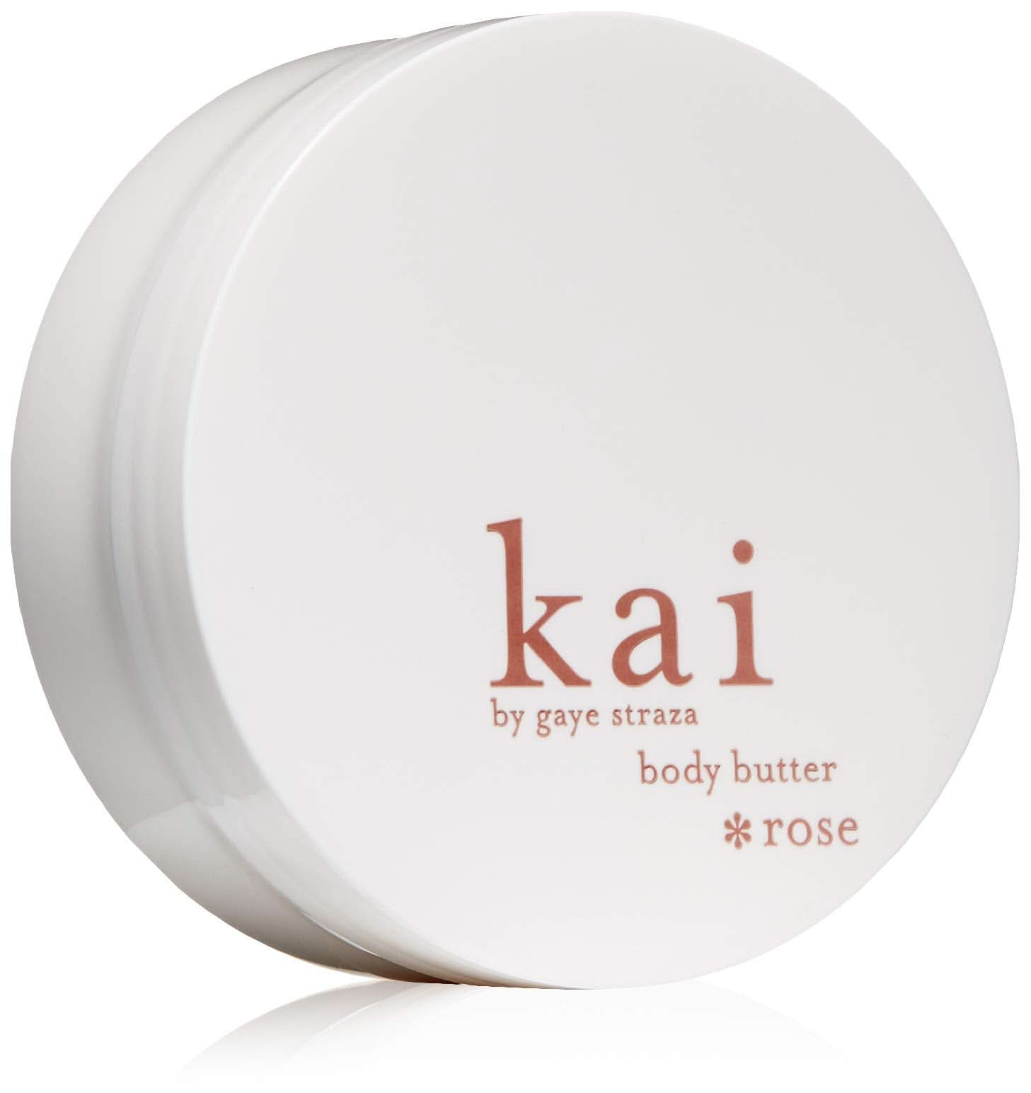 Jar of creamy Rose Body Butter with shea butter and botanical extracts