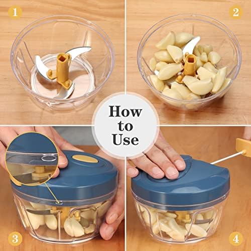 Cambom Manual Food Chopper Vegetable Cutter, Hand String Vegetable Chopper