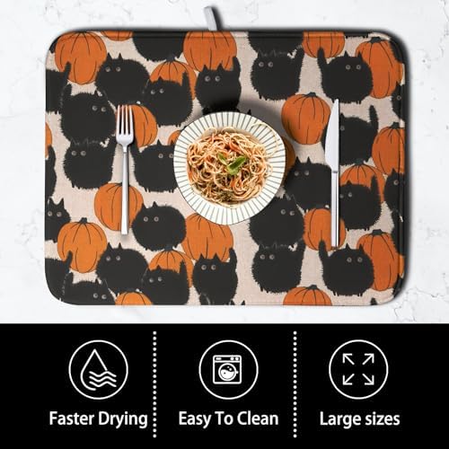 Happy Halloween Dish Drying Mat
