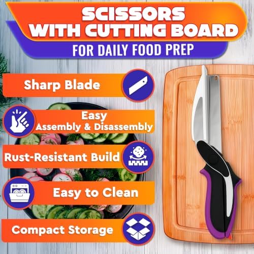 2 in 1 Kitchen Scissors for Food
