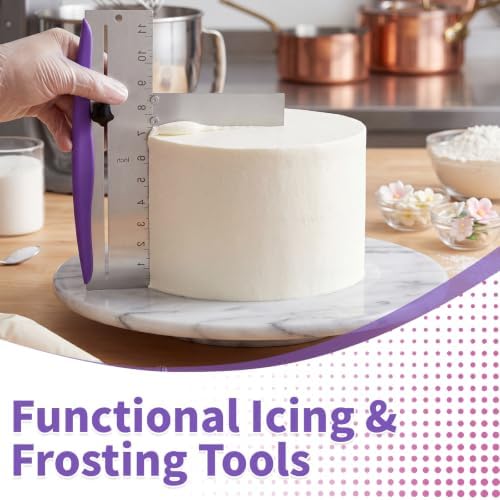 12 Inch Adjustable Cake Scraper, Cake Smoother & Leveler