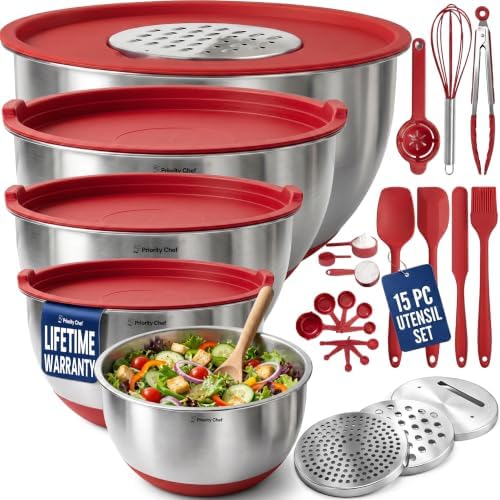 28pc Stainless Steel Mixing Bowls