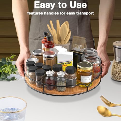 Lazy Susan Turntable Organizer for Cabinet Pantry Kitchen Countertop Computer