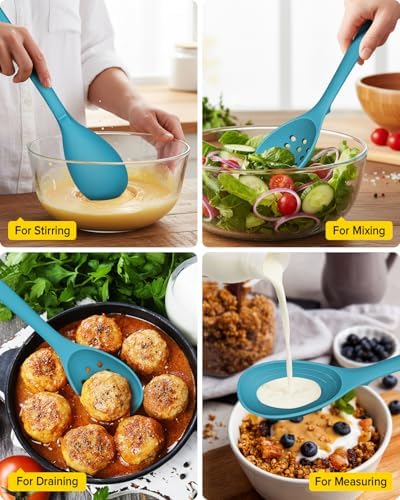 BUNDLEPRO Silicone Cooking Spoons