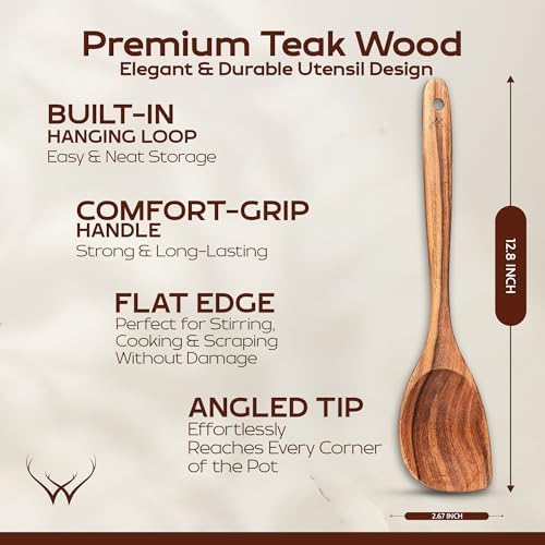 CORNER Teak Wooden Spoon for Cooking