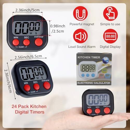 Leumoi 24 Pack Multi-Function Digital Timers