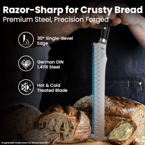 CoquusAid Resharpenable Bread Knife