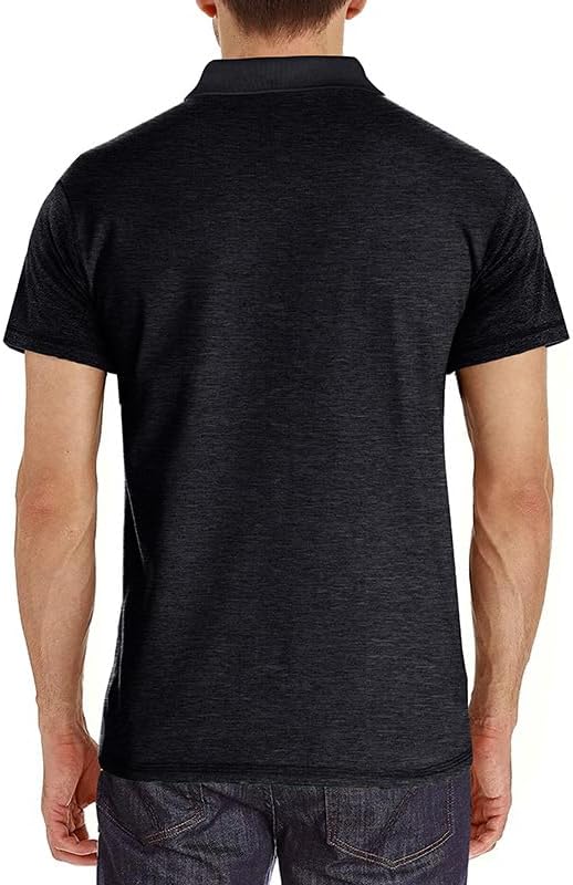 Men's Classic Cotton Polo Shirt Short Sleeve Button Golf Tee