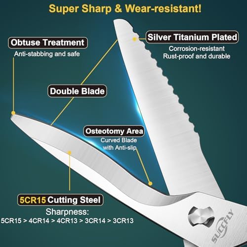 SUCCFLY Heavy Duty Kitchen Shears