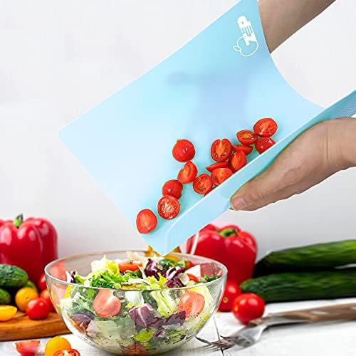 ZVP Plastic Cutting Boards for Kitchen, Flexible Cutting Mats, Gradient Blue