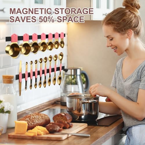 16-Piece Magnetic Measuring Cups & Spoons Set, Stainless Steel