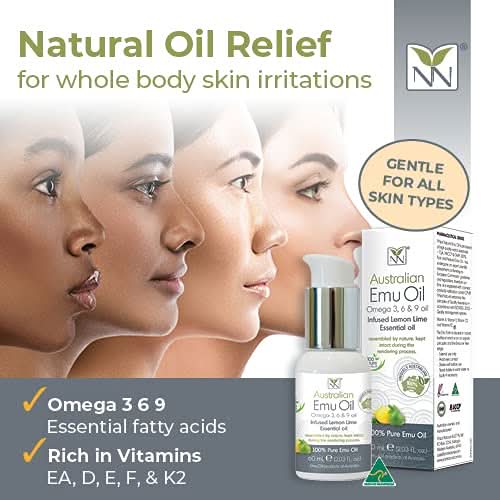 Australian Emu Oil - Lemon Lime Infused Skin & Hair Care 60ML