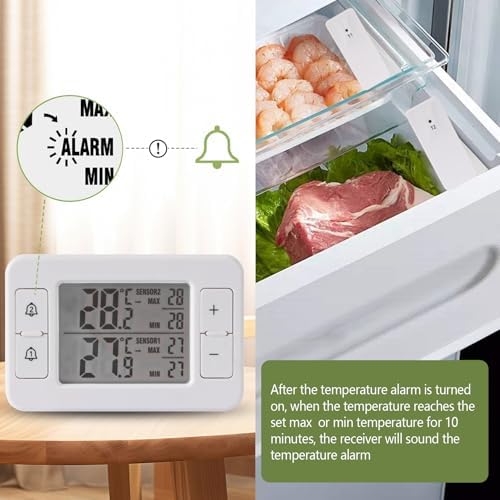 Refrigerator Thermometer, Digital Freezer Thermometer