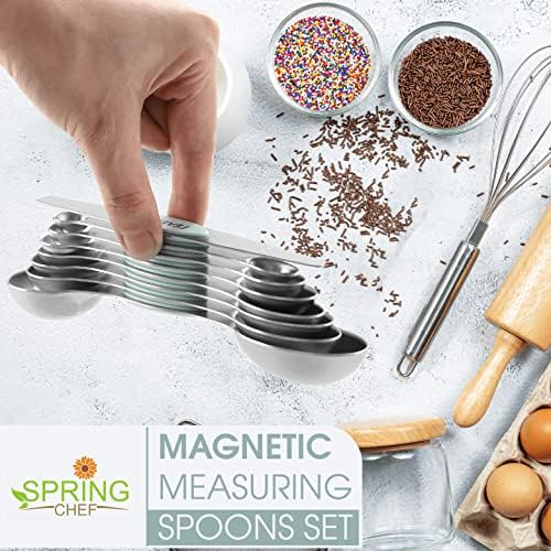 Spring Chef Stainless Steel 8 Magnetic Measuring Spoons