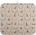 Fall Pumpkin Dish Drying Mat for Kitchen Counter Burnt Orange Autumn