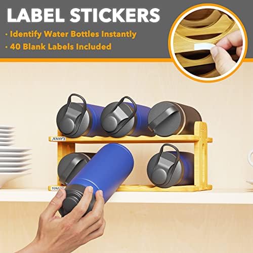 SpaceAid Bamboo Water Bottle Organizer
