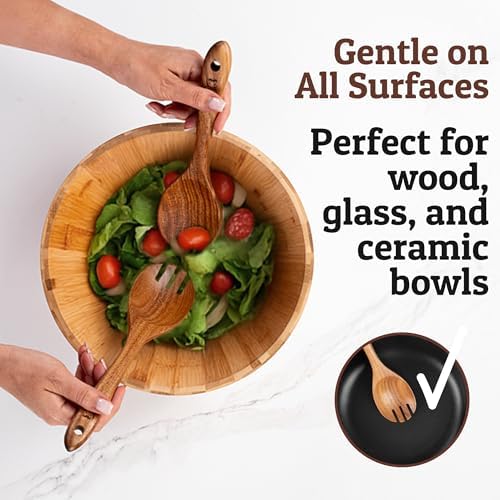 PriorityChef Premium Wooden Salad Servers