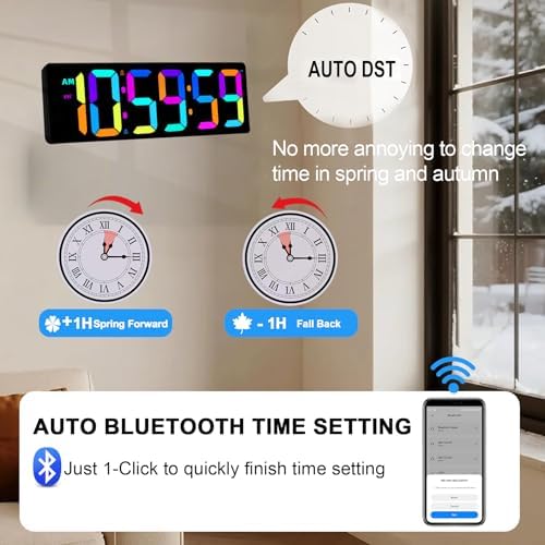 TXL 17.2" Bluetooth Digital Wall Clock