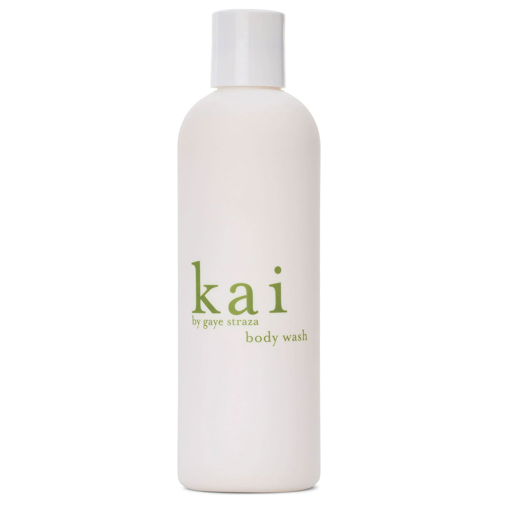 Bottle of kai foaming body wash, 8 oz, with botanical extracts