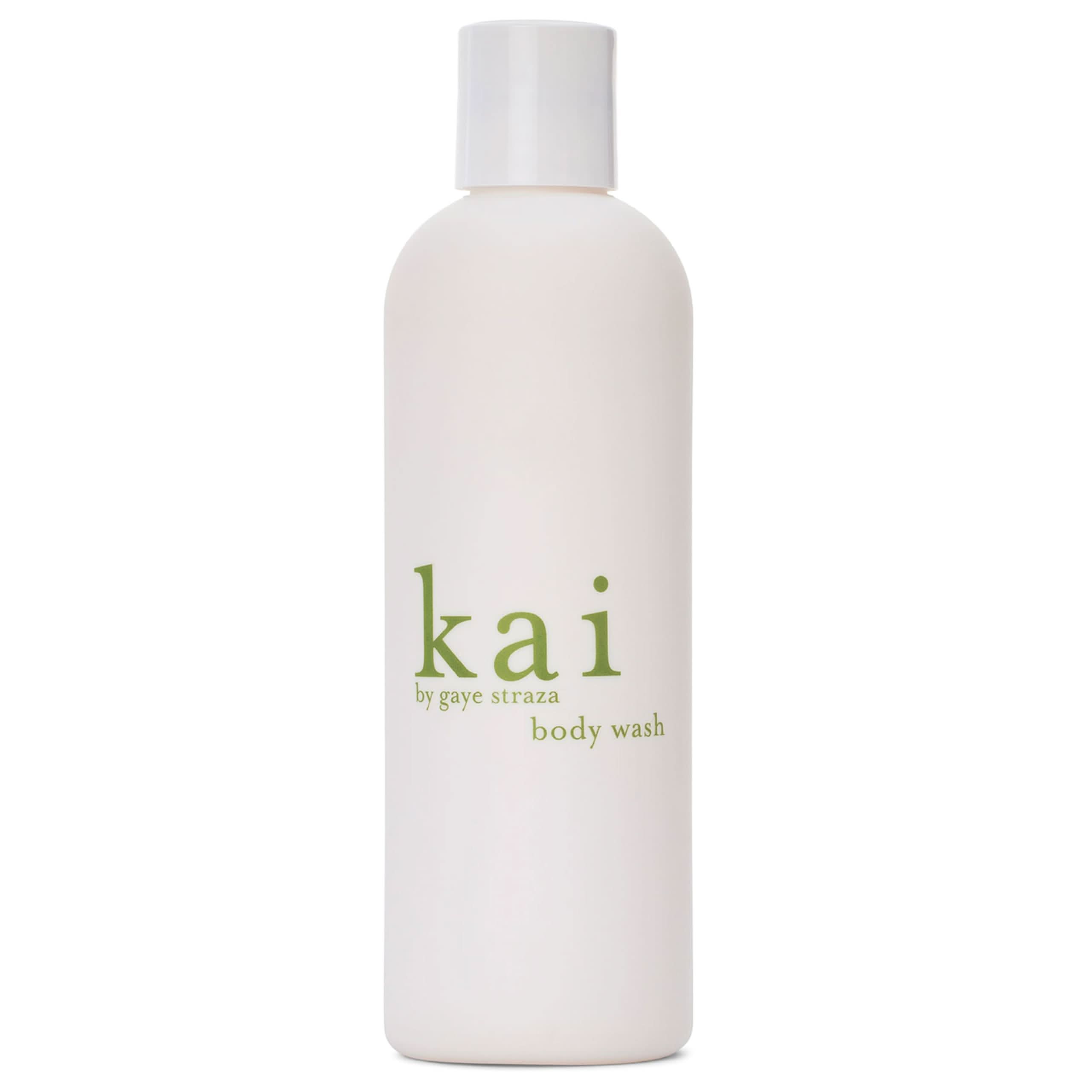Bottle of kai foaming body wash, 8 oz, with botanical extracts