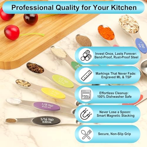 Magnetic Measuring Spoons Set of 9