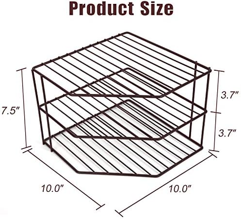 3-Tier Corner Shelf Counter and Cabinet Organizer
