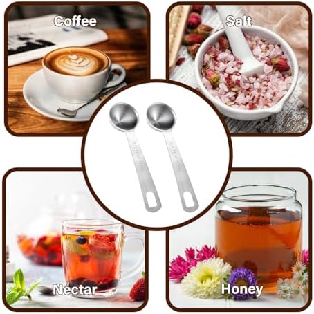 10ML / 2/3TBSP Measuring Spoons, Small Metal Teaspoons