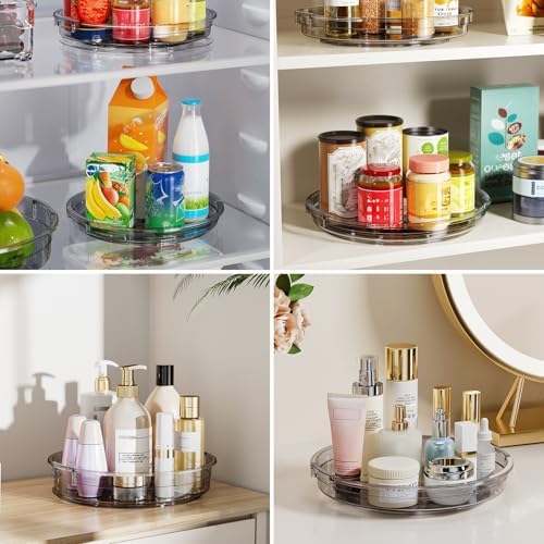 LAMU 3 Pack Lazy Susan Organizer Turntable