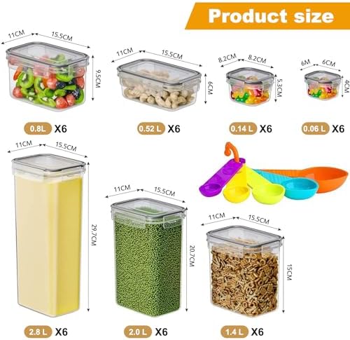 42pcs Airtight Containers