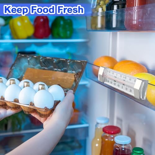 Refrigerator and Freezer Thermometer Fridge Thermometer 2 Pack – Waterproof