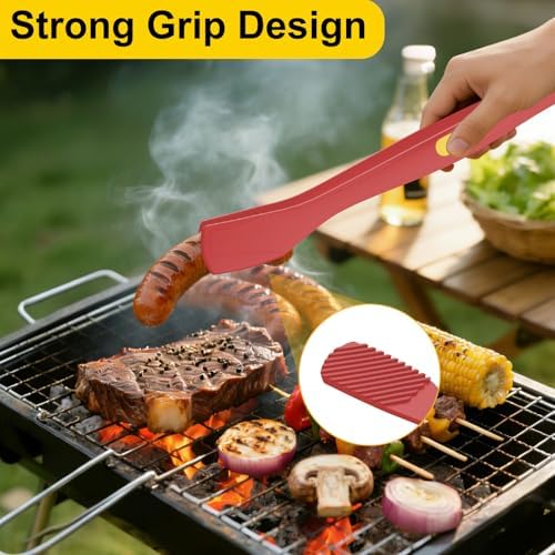Beijiyi Silicone Kitchen Tongs for Cooking, Heat Resistant