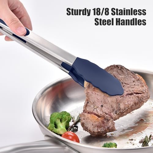 Doosu Kitchen Tongs with Silicone Tips
