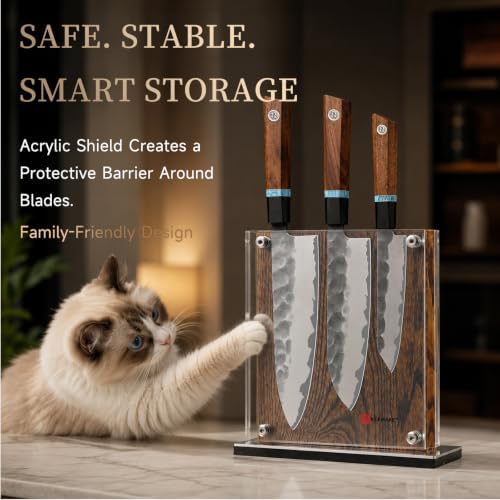 KEEMAKE Magnetic Kitchen Knife Block Holder