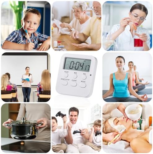 Weewooday 12 Pcs Digital Kitchen Magnetic Timer Bulk Classroom Count up