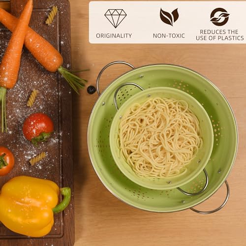 Metal Colander 2 Pack, Strainer Bowel