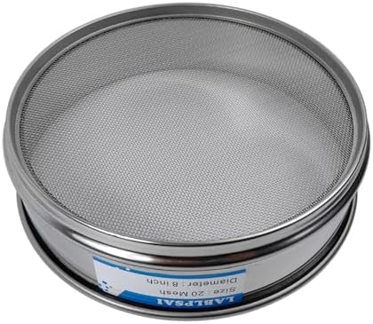 20 Mesh Lab Sieves 8" Diameter 304 Stainless Steel Wire Cloth Test Sieve