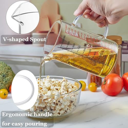 Ackers BORO3.3 Glass Measuring Cup--Made of High Borosilicate Glass Measuring