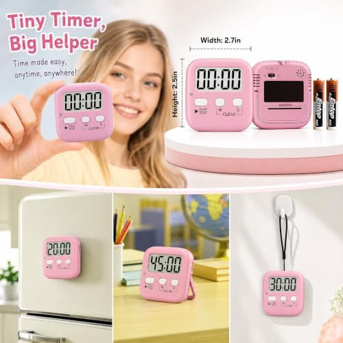 Antonki 2 Pack Digital Timer for Kids Classroom Kitchen Timers for Cooking