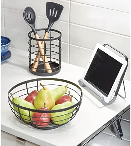 iDesign Kitchen Crock Utensil Holder, Matte Black