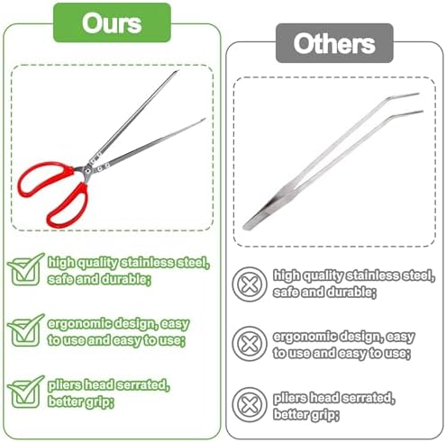 Vodolo Snake Feeding Tongs, Extra Long Large Tweezers