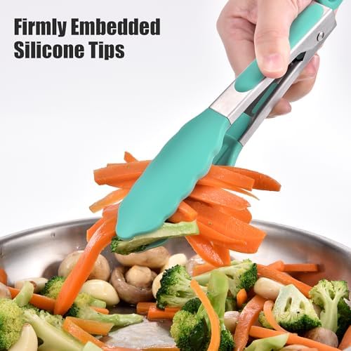 Doosu Kitchen Tongs with Silicone Tips
