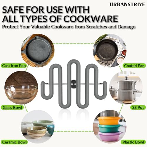 Urbanstrive Non-Scratch Silicone Potato Masher Kitchen Tool, Potatoes Masher