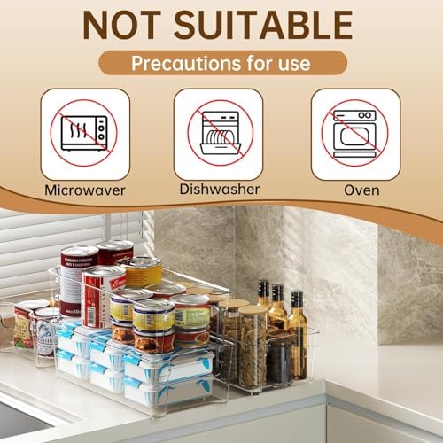 incostar Clear Fridge Organizer, Refrigerator Organizer Bins