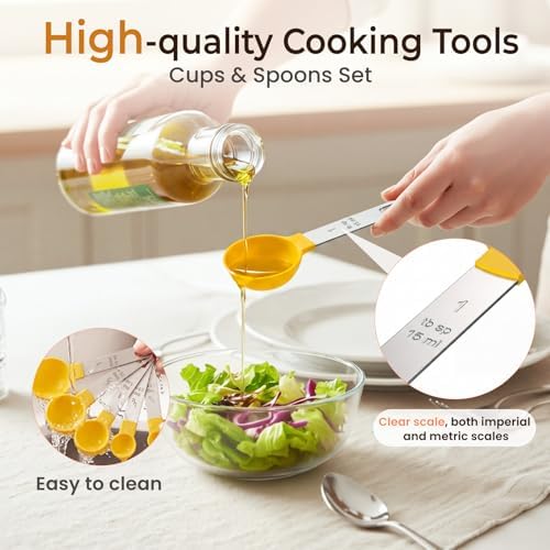 16PCS Measuring Cups and Spoons Set, Measuring Spoon Set