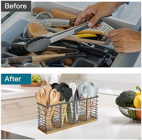 Suli Extra Large Kitchen Utensil Holder Countertop
