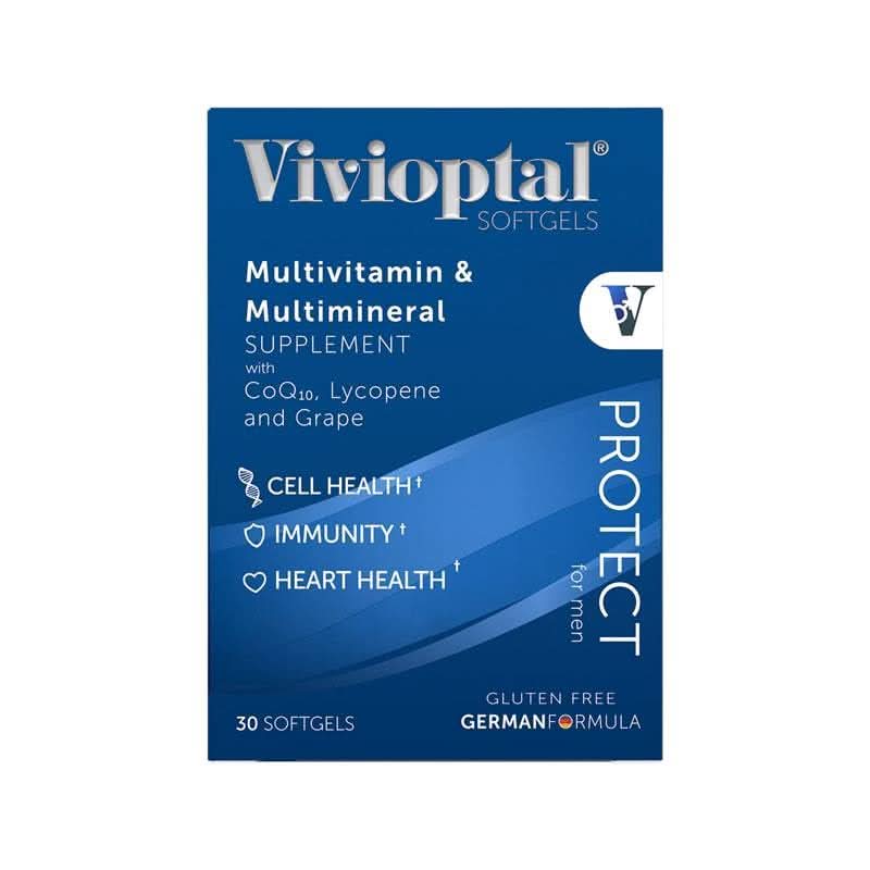 Vivioptal PROTECT Men's Multivitamin and Multimineral 30 Capsule Bottle
