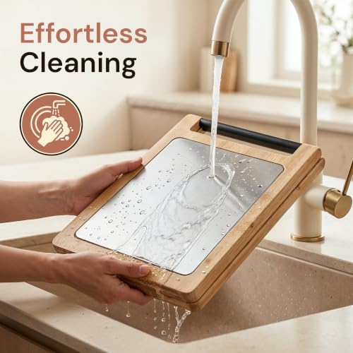 LIBKEN Wood Cutting Board Set for Kitchen