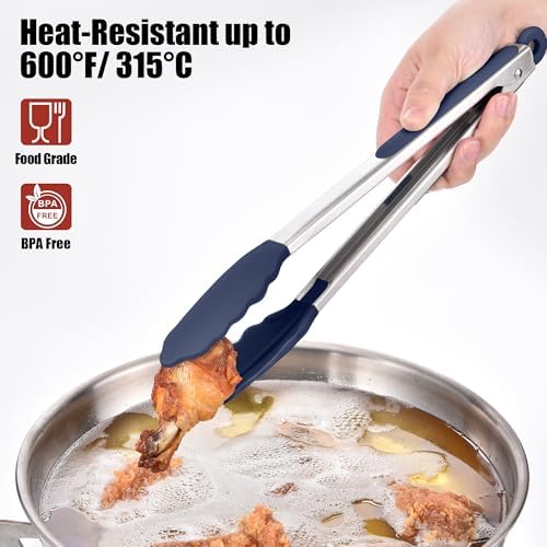 Doosu Kitchen Tongs with Silicone Tips