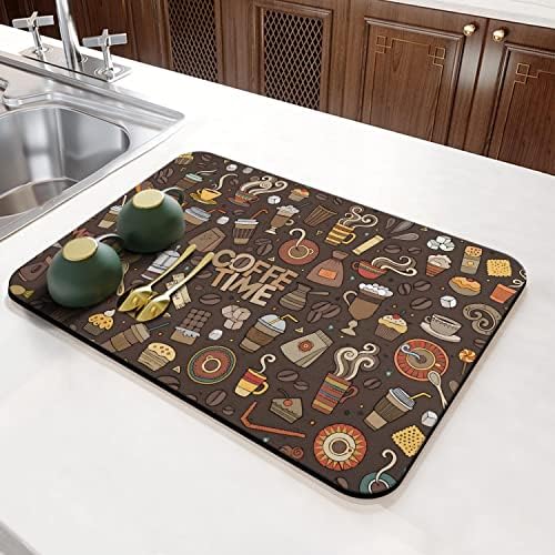 Fun Coffee Mat 23inx15in, Coffee Bar